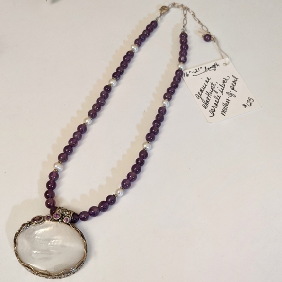 Amethyst, Mother of Pearl, Freshwater Pearl - Picture 3 of 9